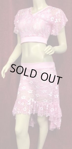 画像2: Amira Jamila オリジナル☆レッスンウェア*baby pink lace * (2)