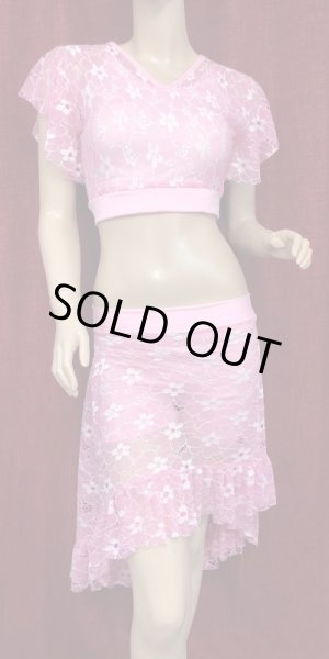 画像1: Amira Jamila オリジナル☆レッスンウェア*baby pink lace * (1)