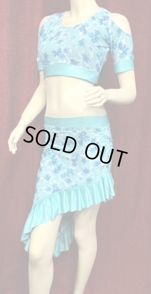 画像2: Amira Jamila オリジナル☆レッスンウェア*shiny emerald flower* (2)