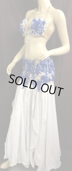 画像3: エジプトオリエンタルコスチューム☆エレガントホワイトブルー☆ (3)