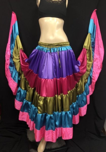 画像1: 25ヤードジプシーサテンスカートXl (1)