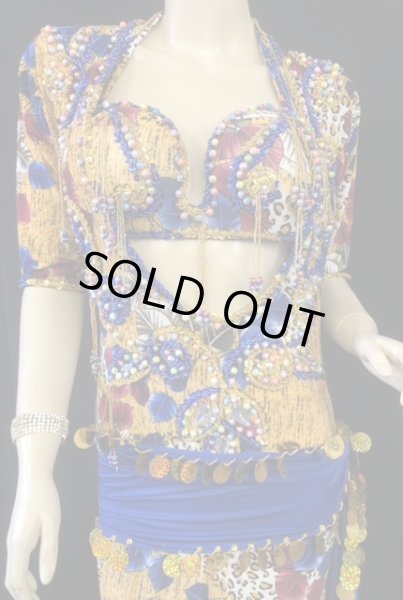 画像2: エジプト製プリントストレッチバラディドレス☆ナチュラルエスニック☆ (2)