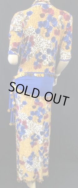 画像3: エジプト製プリントストレッチバラディドレス☆ナチュラルエスニック☆ (3)