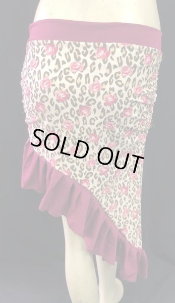 画像2: Amira Jamila オリジナル☆ストレッチフリルヒップスカーフ*Elegant rose leopard  * (2)