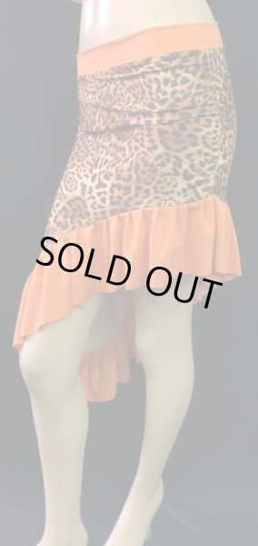 画像3: Amira Jamila オリジナル☆ストレッチフリルヒップスカーフ*brown leopard  * (3)