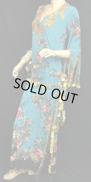 画像2: エジプト製プリントストレッチサイディドレスIlll (2)