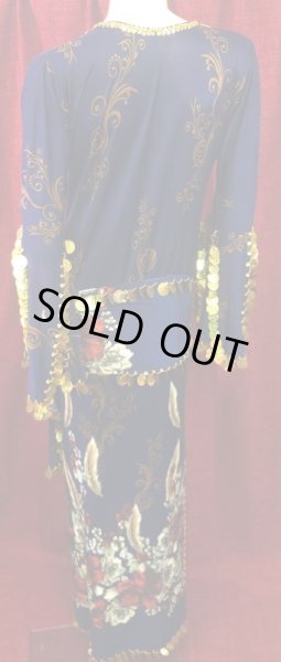 画像3: エジプト製プリントストレッチサイディドレスIll (3)