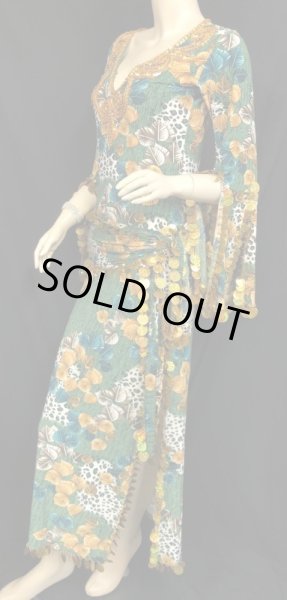 画像2: エジプト製プリントストレッチサイディドレスVll (2)