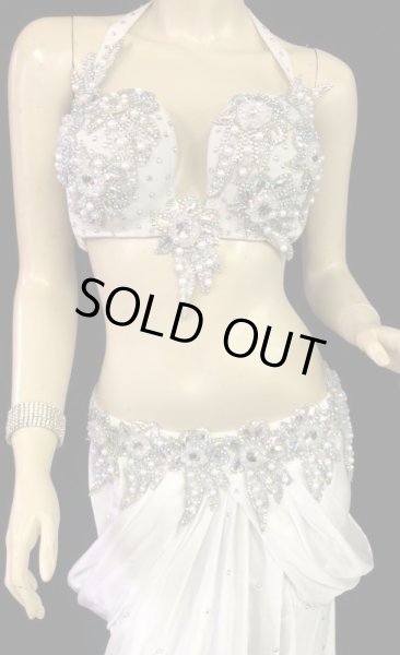 画像3: エジプトオリエンタルコスチューム☆シルキーピュアホワイト☆ (3)