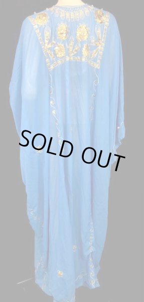 画像3: エジプト製トラディショナルハリジドレス☆turquoise ☆ (3)