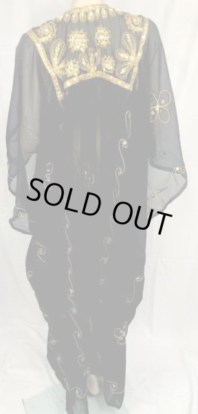 画像3: エジプト製ピーコックハリジドレス☆black  ☆ (3)