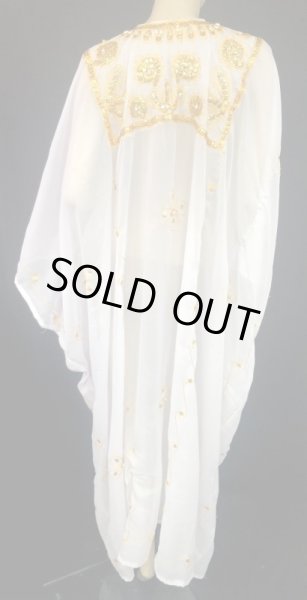 画像3: エジプト製ピーコックハリジドレス☆white ☆ (3)