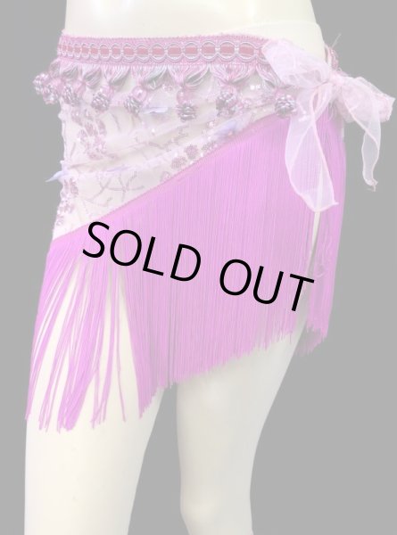 画像2: Amira Jamila オリジナル☆ダブルフリンジヒップスカーフ☆l (2)