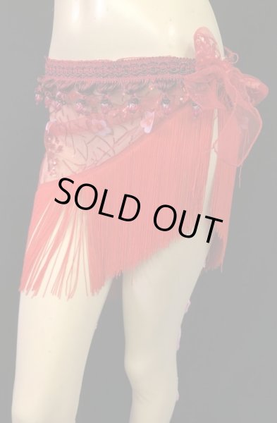 画像2: Amira Jamila オリジナル☆ダブルフリンジヒップスカーフ☆ (2)