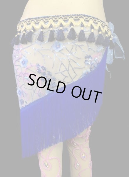 画像3: Amira Jamila オリジナル☆ダブルフリンジヒップスカーフ☆ (3)