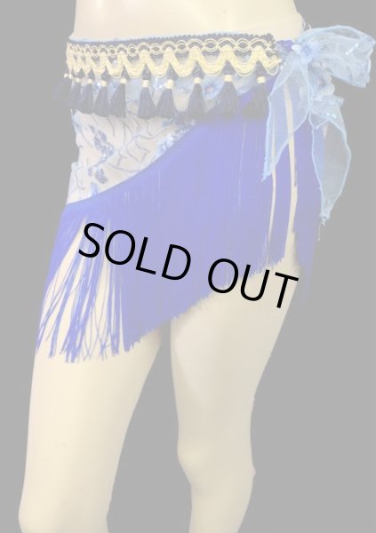 画像2: Amira Jamila オリジナル☆ダブルフリンジヒップスカーフ☆ (2)