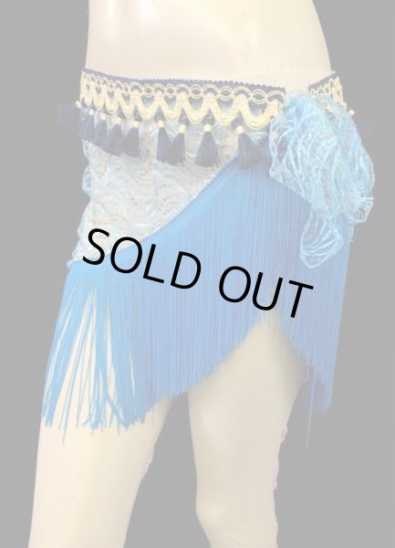 画像2: Amira Jamila オリジナル☆ダブルフリンジヒップスカーフ☆ (2)