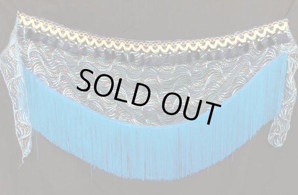 画像4: Amira Jamila オリジナル☆ダブルフリンジヒップスカーフ☆ (4)