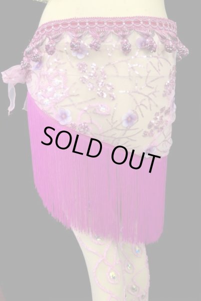 画像3: Amira Jamila オリジナル☆ダブルフリンジヒップスカーフ☆l (3)