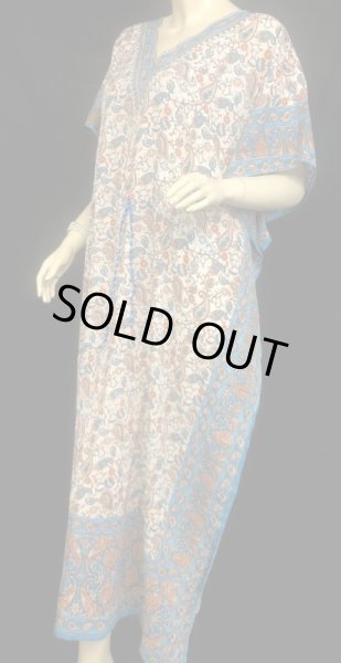 画像2: プリントカバードレス☆タークイズオレンジペイズリー☆ (2)