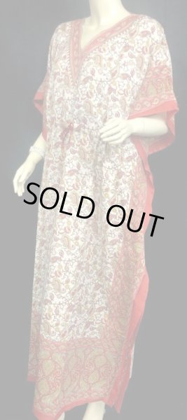 画像2: プリントカバードレス☆レッドオレンジペイズリー☆ (2)