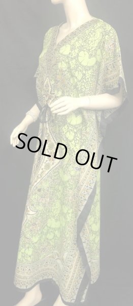 画像2: プリントカバードレス☆ライムグリーンアラビアンアラベスク☆ (2)