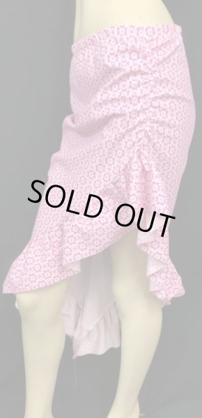 画像2: Amira Jamila オリジナル☆ストレッチフリルヒップスカーフ*pink geometry * (2)