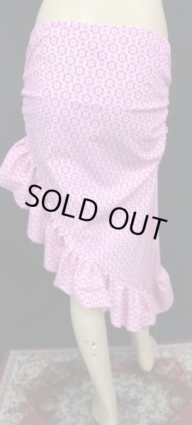 画像3: Amira Jamila オリジナル☆ストレッチフリルヒップスカーフ*pink geometry * (3)