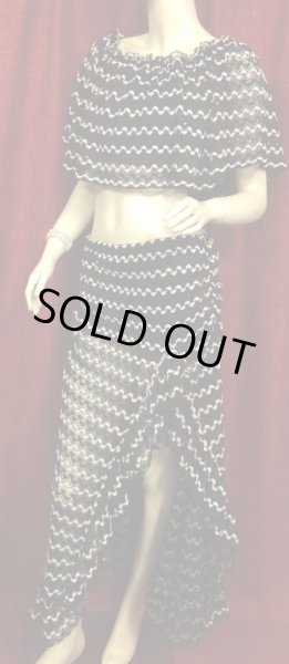 画像2: 	Amira Jamila オリジナル☆レッスンウェア*crochet white black * (2)