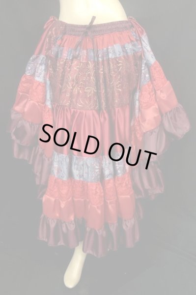 画像2: 25ヤードジプシーレースサテンスカートVVV (2)