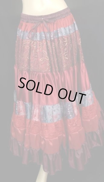 画像3: 25ヤードジプシーレースサテンスカートVVV (3)