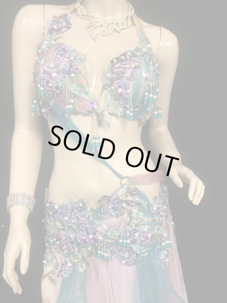 画像2: エジプトAmrオリエンタルコスチューム☆Fairy lame emerald pink☆ (2)