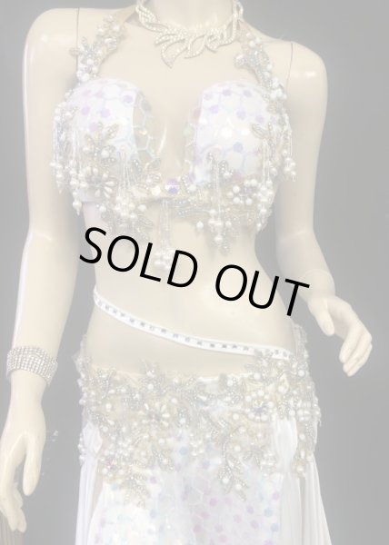 画像2: エジプトAmrオリエンタルコスチューム☆white hologram hexagon   ☆ (2)