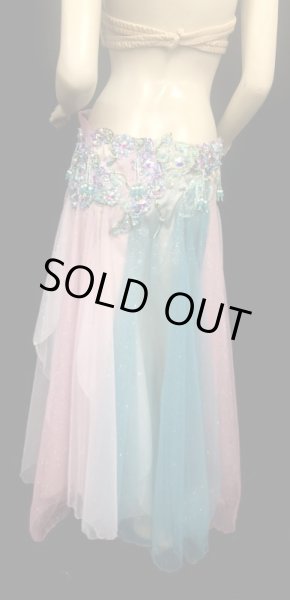 画像4: エジプトAmrオリエンタルコスチューム☆Fairy lame emerald pink☆ (4)