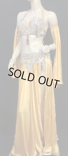 画像2: エジプトオリエンタルコスチューム☆Mustard yellow satin brilliant☆ (2)