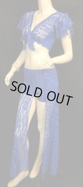 画像2: 	Amira Jamila オリジナル☆レッスンウェア*lace royal blue * (2)