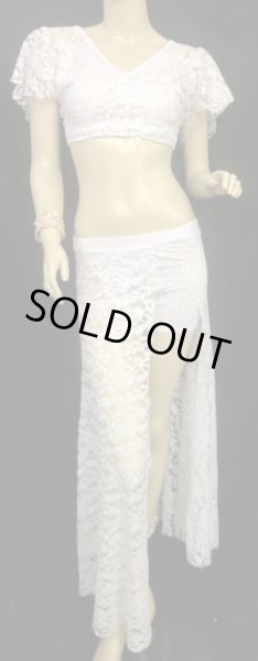 画像1: 	Amira Jamila オリジナル☆レッスンウェア＊lace white ＊ (1)
