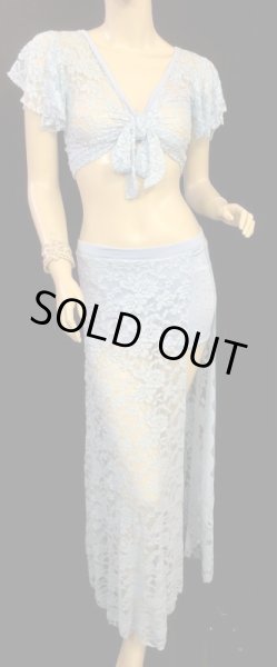 画像2: 	Amira Jamila オリジナル☆レッスンウェア＊lace sky blue ＊ (2)