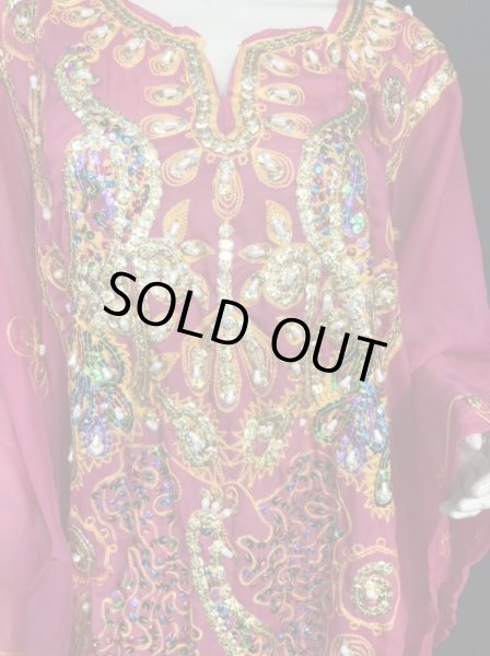 画像2: エジプト製ピーコックハリジドレス☆Pink ☆ (2)