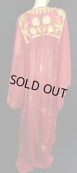 画像3: エジプト製ピーコックハリジドレス☆Red ☆ (3)