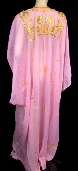 画像3: エジプト製ピーコックハリジドレス☆baby pink  ☆ (3)