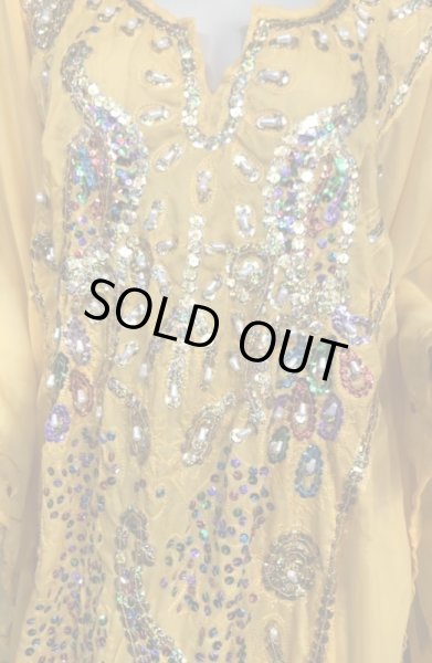 画像3: エジプト製ピーコックハリジドレス☆yellow ☆ (3)