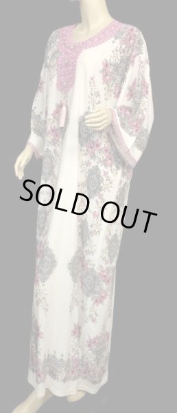 画像2: モロッコのガラベーヤ☆white purple tassel ☆ (2)