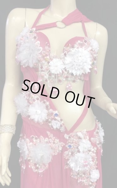 画像3: エジプトオリエンタルコスチューム☆fuchia white flower☆ (3)