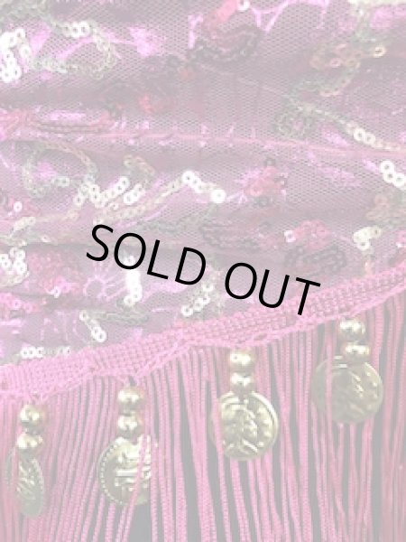 画像3: メッシュスパンコールブロダリーフリンジスカーフ☆ ピンク☆ (3)