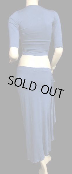 画像4: シンプルストレッチチョリ&スカートセット☆エジプシャンブルー☆ (4)