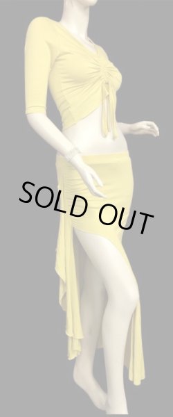 画像3: シンプルストレッチチョリ&スカートセット☆マスタード☆ (3)