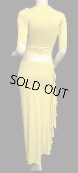 画像4: シンプルストレッチチョリ&スカートセット☆マスタード☆ (4)