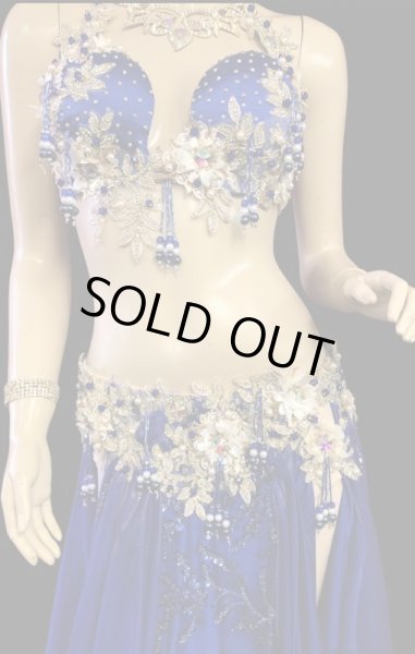 画像2: エジプトAmrオリエンタルコスチューム☆Royal blue purity ☆ (2)