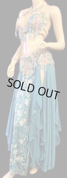 画像3: エジプトAmrオリエンタルコスチューム☆Clear capri blue☆ (3)